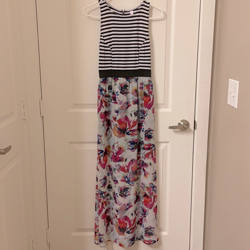 Target long florals and stripe long dress